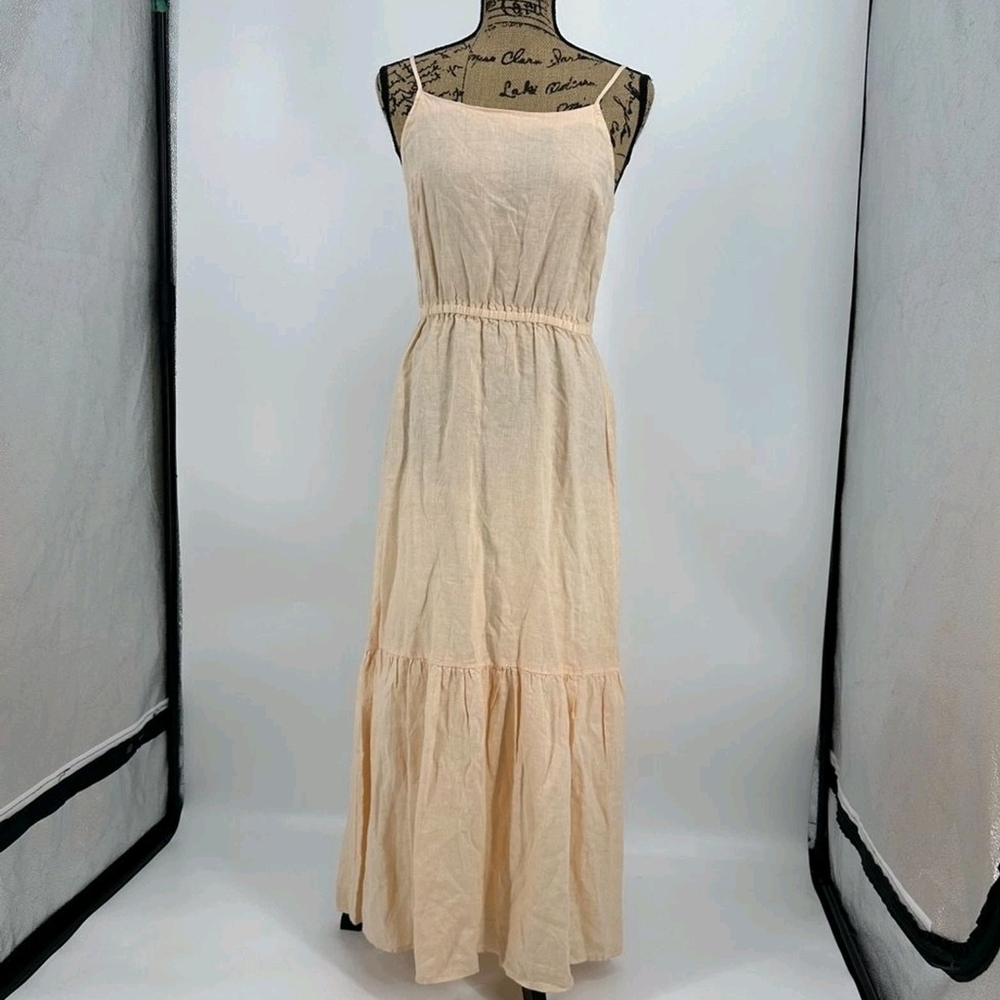 Cloth & Stone Light Peach Tiered Ruffled Sundress